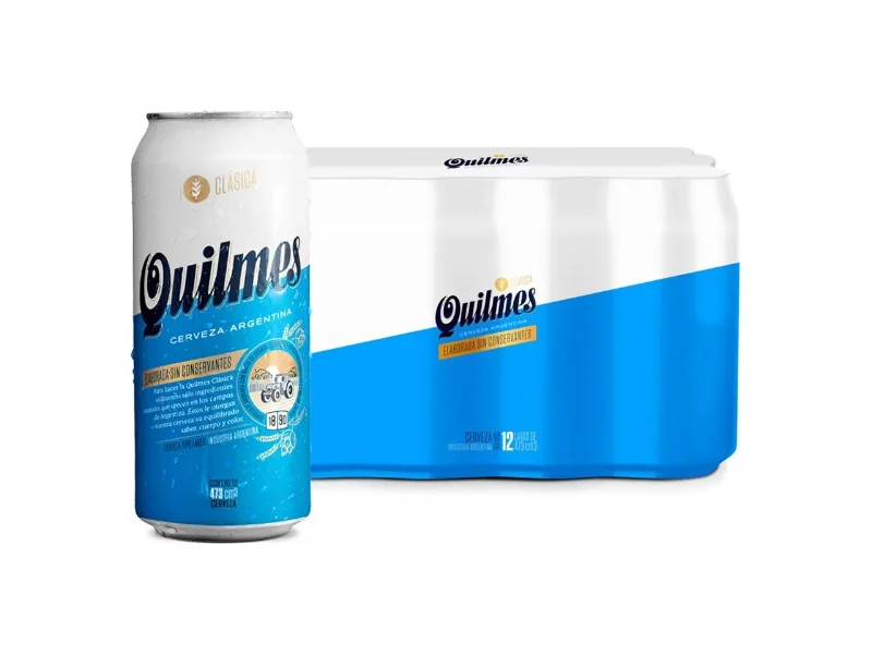 Cerveza Quilmes Clásica Lager rubia lata 473 mL x 12 unidades — Autoservicio San Martín