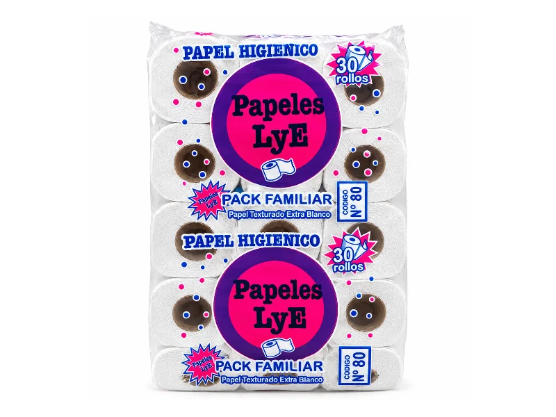 Papel higiénico Papeles LyE x 30 rollos de 30 m — Vivir Aromas